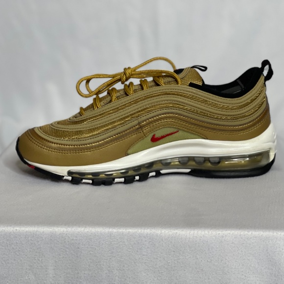 SZ 7 AIR MAX 97 OG QUICK-STRIKE GS 'METALLIC GOLD' 2017 QUICK SHIPPING!!! EASY!! - Picture 6 of 14